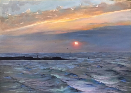 Sunrise at Galveston by artist yingying Chen